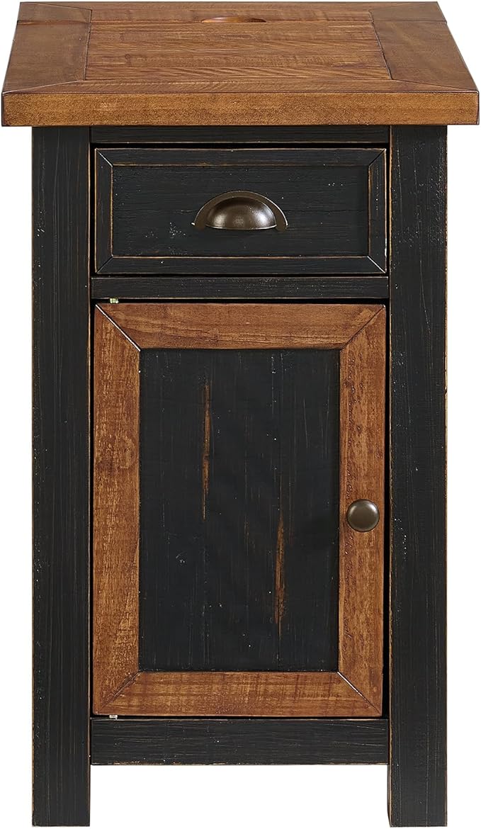 Martin Svensson Home Solid Wood Black and Honey Monterey Chairside End Table - Image 4