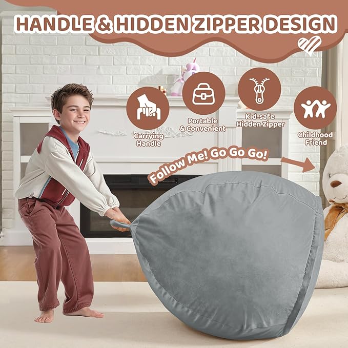 2FT Bean Bag Chair, Comfy Bean Bag Chairs - Image 4
