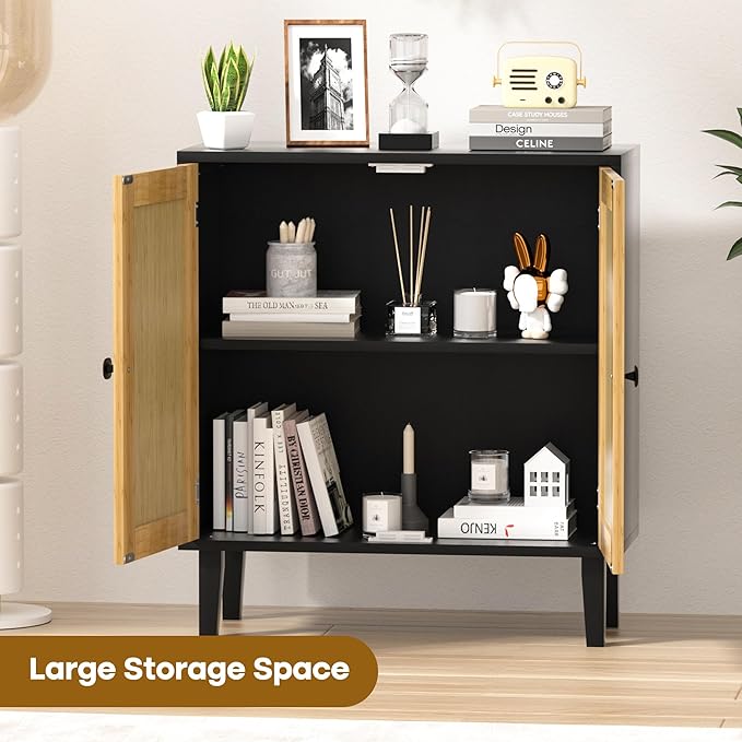 Bamboo Sideboard Buffet Cabinet - Image 5