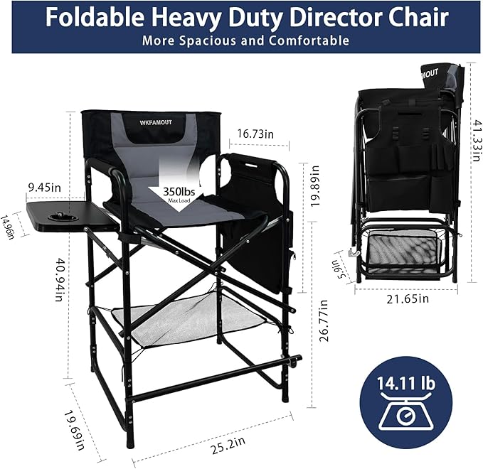 Tall Folding Directors Chair - Image 3