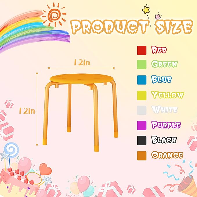 VECELO Stackable Stools for Classroom - Image 3