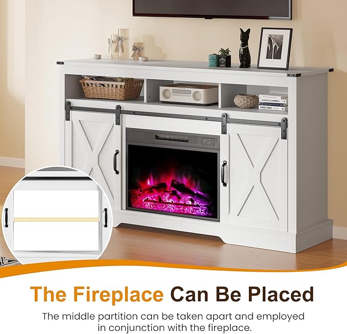 RoyalCraft Farmhouse Fireplace TV Stand - Image 8