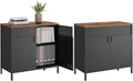 SONGMICS Set of 2 Storage Cabinets, Metal Cabinet, Sideboard by SONGMICSbySONGMICSHOME