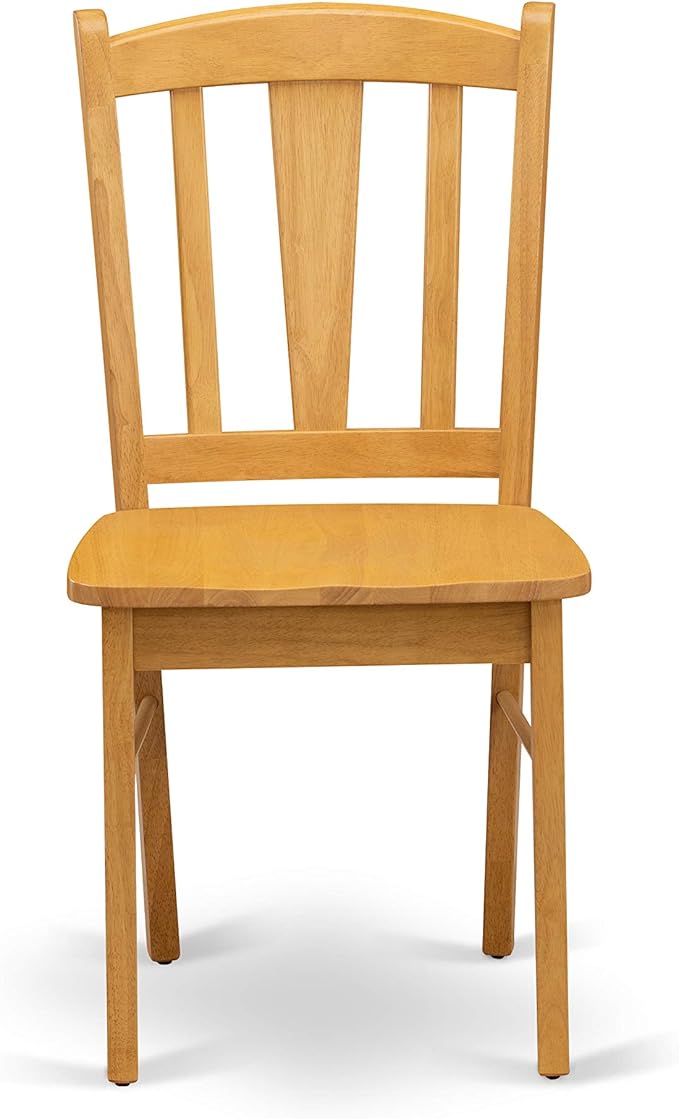 East West Furniture ESDL3-OAK-W 3 Piece Kitchen Table Set - Image 6
