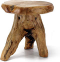 WELLAND Natural Cedar Stump Stool, Live Edge Side Table, Plant Stand, Small by WELLAND
