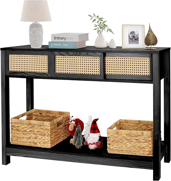ZYBT Long Console Table, Rattan Entry Table, Console Tables by ZYBTtoCreateHappyMemories