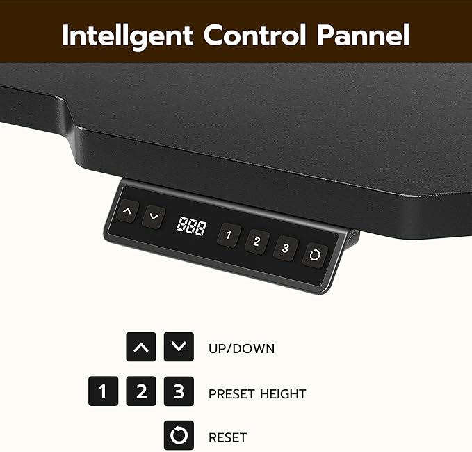 51" Reversiable L-Shaped Electric Standing Desk Adjustable Height Gaming Stand - Image 6