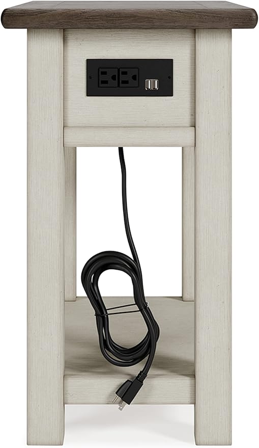 Signature Design by Ashley Bolanburg Farmhouse Chair Side End Table, Light - Image 11