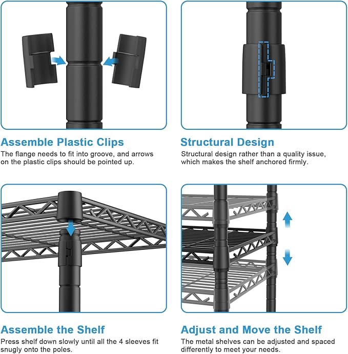 Metal Storage Rack, Storage Organizer Shelves - Image 7