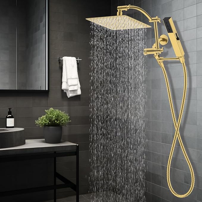 Hibbent All Metal 10'' Rainfall Shower Head, Shower Head Combo, High Pressure - Image 9