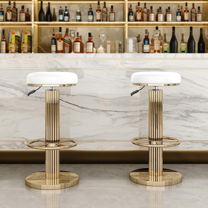 FUNROLUX Bar Stools Counter Height Bar Stools Modern Adjustable Swivel Counter - Image 9