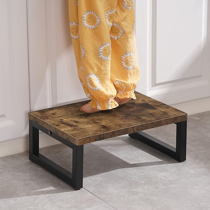 Snughome Wooden Step Stools for Kids, Solid Portable Wooden Bedside Step Stool - Image 4