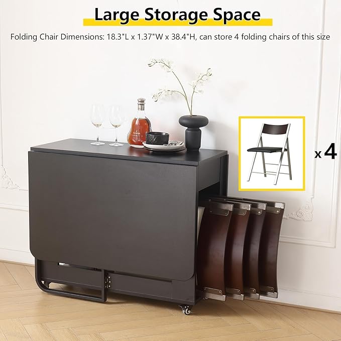 Folding table and chair set, dining table - Image 8
