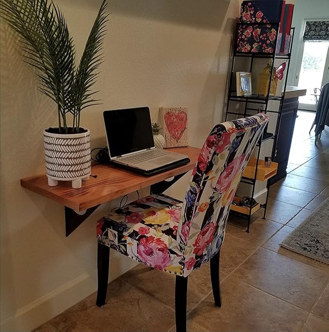 Industrial Rustic Wall-Mounted Table, Dining Table Desk, Pine Wood Wall-Mounted - Image 6