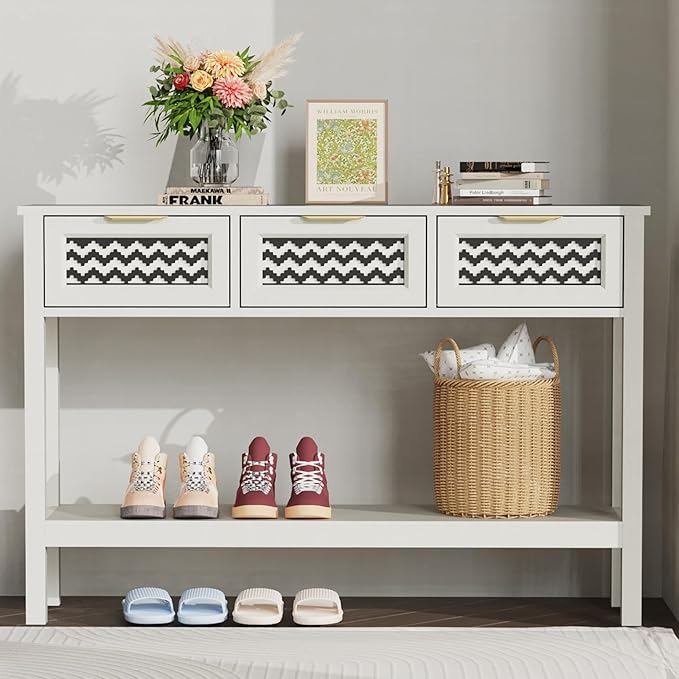 Entryway Table, Boho Console Table - Image 8