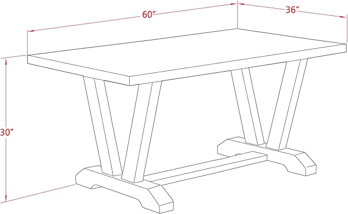 East West Furniture V676DR124-5 5 Piece Dinette Set - Image 14