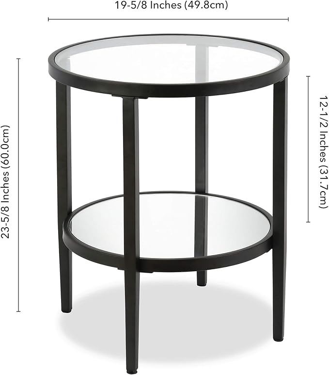 Henn&Hart 20" Wide Round Side Table - Image 3