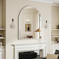 BEAUTYPEAK 32"x42" Arch Bathroom Mirror, Wall Mounted Vanity Metal Frame Mirror by BEAUTYPEAK