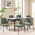COLAMY Modern Dining Chairs Set of 6, Fabric Upholstered Dining Room Chairs by COLAMYINC