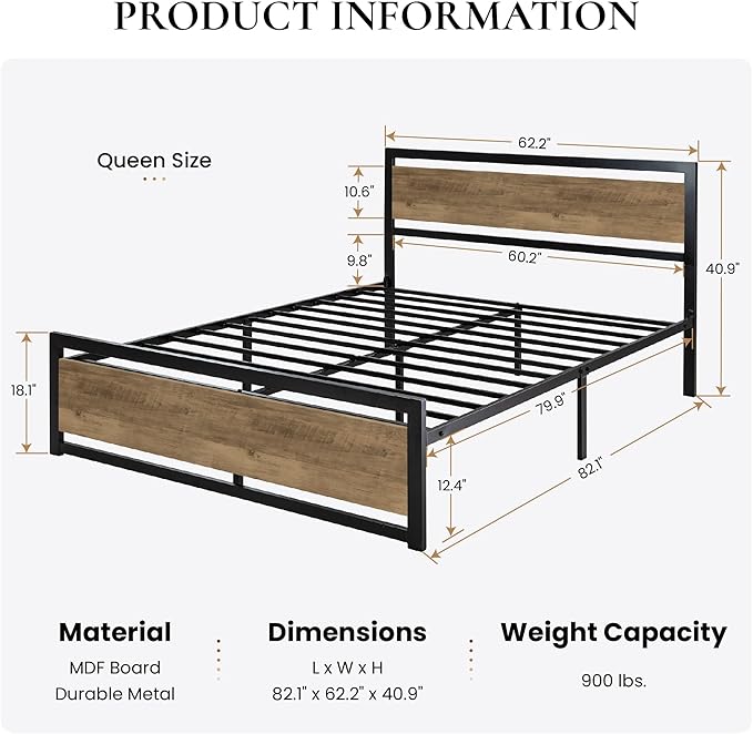 SHA CERLIN Queen Size Bed Frame - Image 2