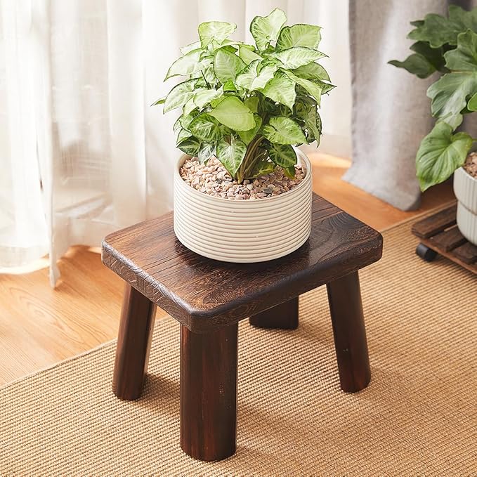 Wooden Step Stool for Adults and Kids, Foot Stool, Kitchen Small Wood Bench - Image 9