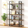 FRAPOW 5 Tier Bookshelf, 70 inch Tall Solid Bookcase Industrial Wooden by FRAPOW