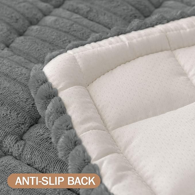 Smiry Couch Cover for Dogs Washable, Non Slip Fuzzy Pet Couch Covers for 3 - Image 6