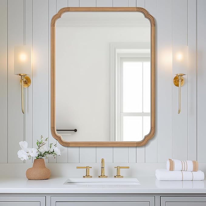 WallBeyond 30" x 40" Rounded Corner Arch Wall Mirror by WallBeyond