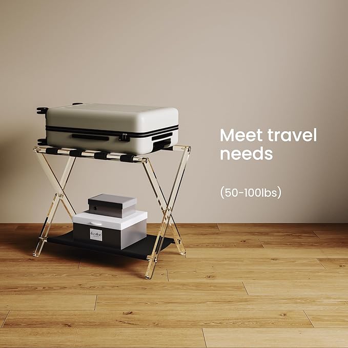 Sumerflos Acrylic Luggage Rack for Guest Room - Image 4