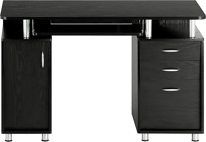 Techni Mobili 47.25" Ergonomic Computer Drawers & File Cabinet - Image 6