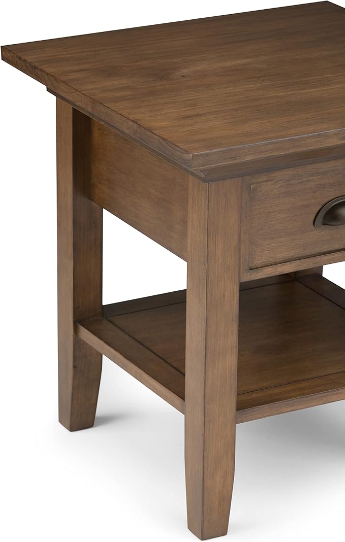 SIMPLIHOME Redmond SOLID WOOD 19 inch Wide Square Transitional End Side Table - Image 9
