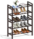 Haddockway Bamboo Shoe Rack for Closet, Free Standing Shoe Organizer by Haddockway