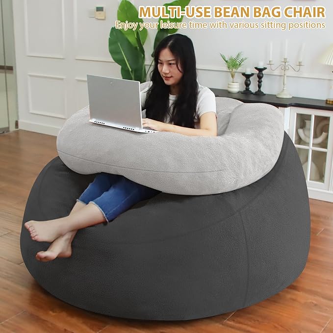 HABUTWAY Bean Bag Chair with U-Shaped Pillow - Image 5