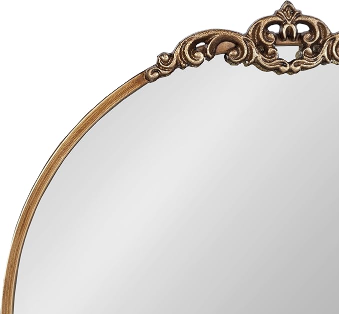 Kate and Laurel Myrcelle Traditional Arched Mirror; 21 x 26; Gold; Decorative - Image 6