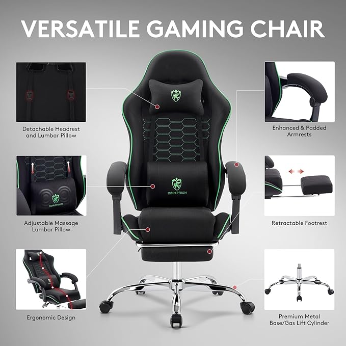 Gaming Chair Breathable Fabric, Computer Office Chair - Image 7