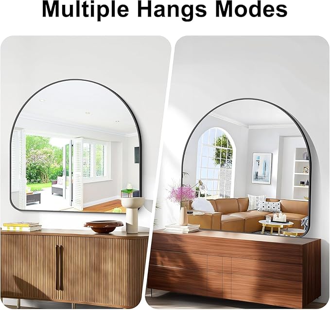 Arched Bathroom Mirror, Wall Mounted Mirror, Living Room, Vertically Hanging - Image 6
