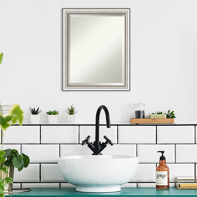 Amanti Art Silver Bathroom Mirror - Image 5