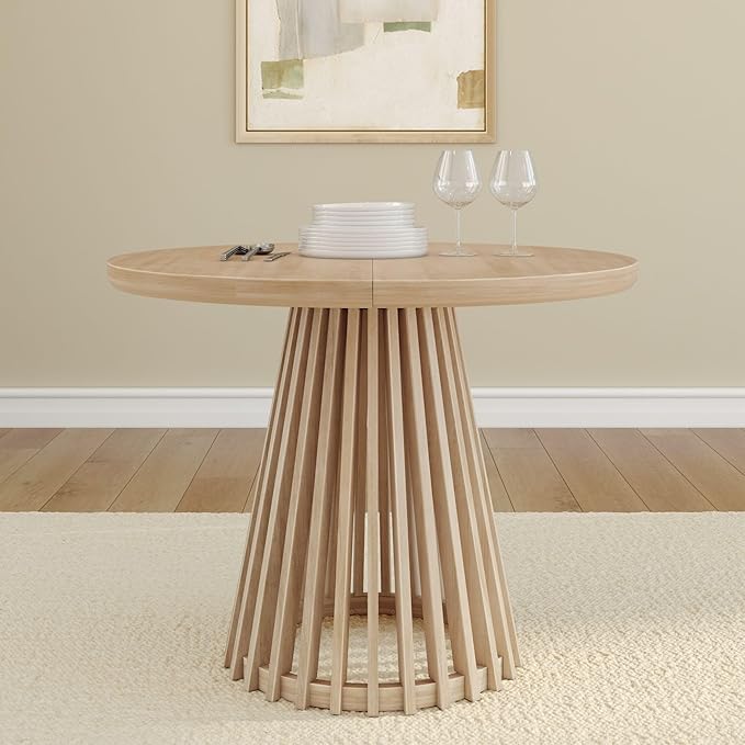 Plank+Beam Lido Round Dining Table, Minimalist Kitchen Table - Image 2
