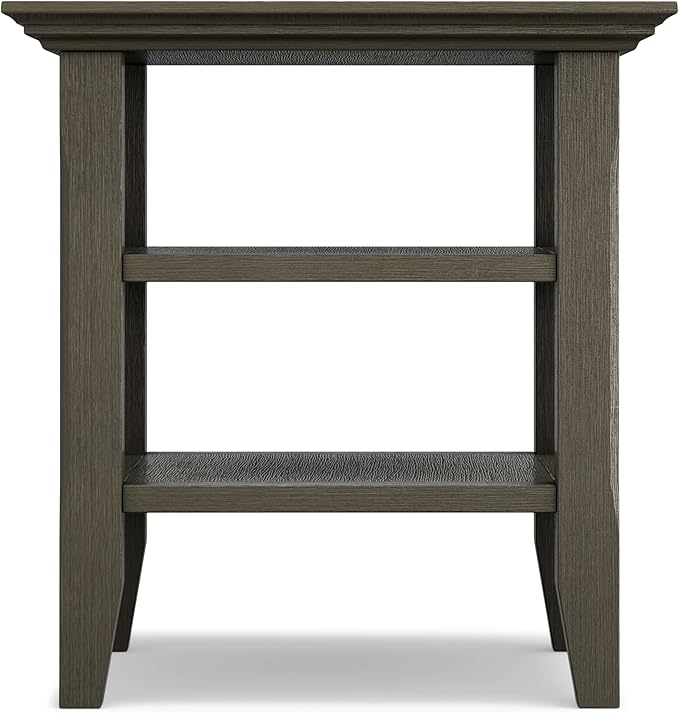 SIMPLIHOME Acadian SOLID WOOD 19 inch Wide Square Transitional End Table in - Image 5