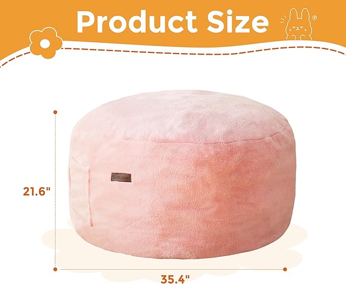 MAXYOYO Kids Bean Bag Chair, Stuffed Faux Fur Bean Bag - Image 2