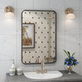 16x24 Bronze Bathroom Mirror, Rounded Rectangle Bronze Frame Mirror, Brushed by CHARMOR