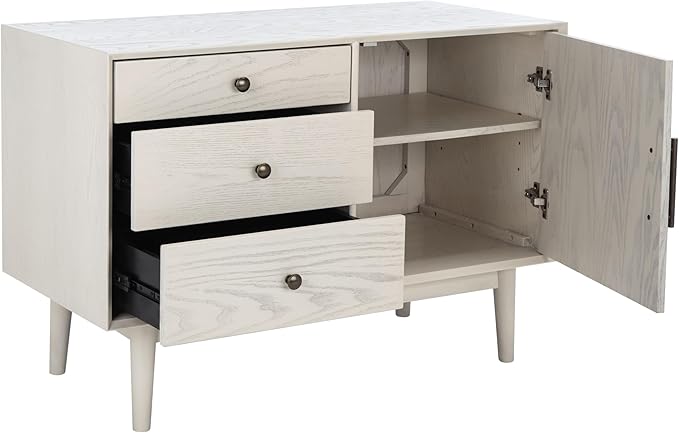 SAFAVIEH Couture Collection Elissa Mid-Century White Wash Small Entertainment - Image 6