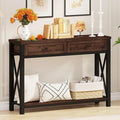 BON AUGURE Console Table with 2 Drawers, Entryway Tables with Storage, Sofa by BONAUGURE