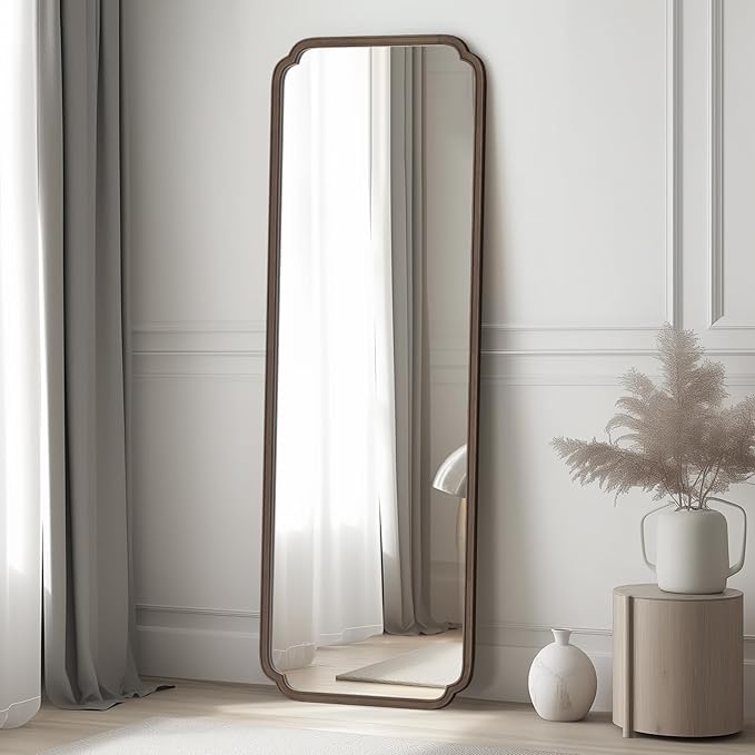 WallBeyond Full Length Mirror Wall Mounted 71"x24", Rustic Wooden Frame Floor by WallBeyond