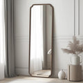 WallBeyond Full Length Mirror Wall Mounted 71"x24", Rustic Wooden Frame Floor by WallBeyond
