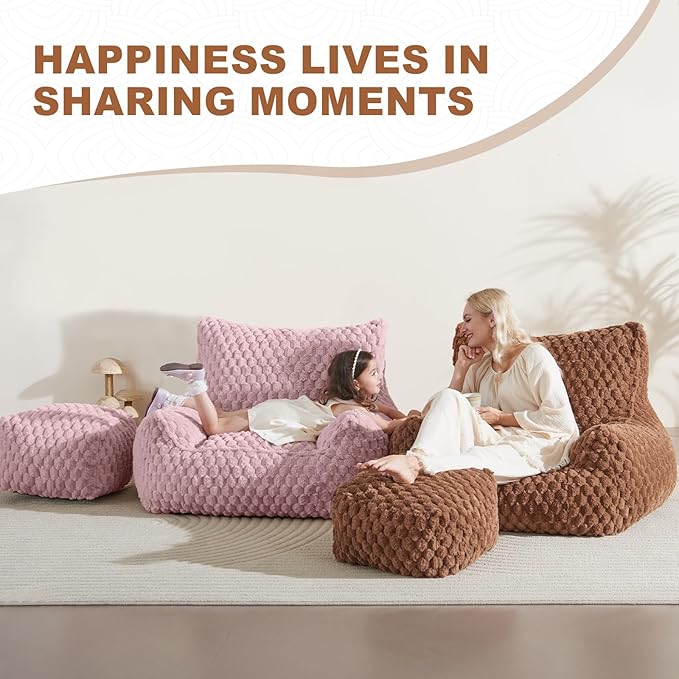 Bean Bag Chair with Ottoman - Image 5