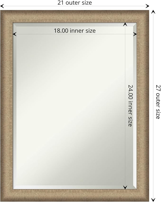 Amanti Art Bronze Bathroom Mirror - Image 4