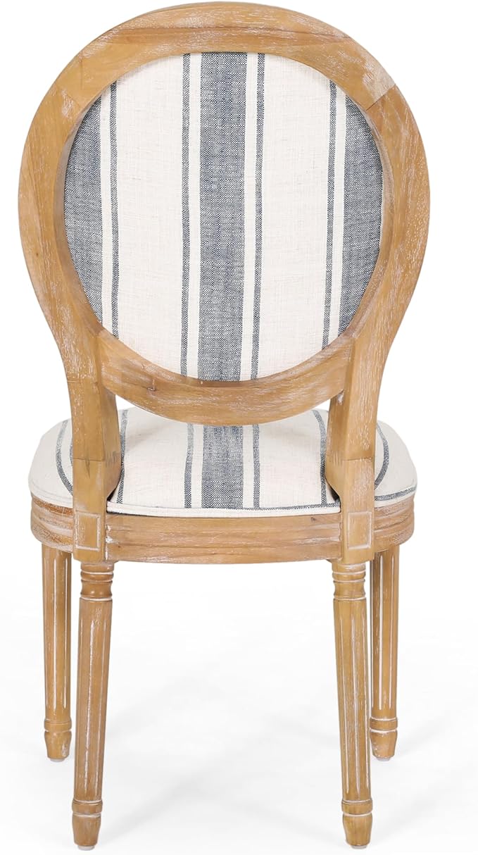 Christopher Knight Home Phinnaeus Dining Chair Set, Rubberwood, Dark Blue Line - Image 11