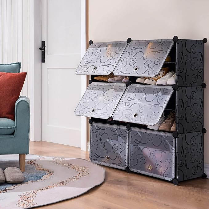 Shoe organizer Cabinet, 24 Pair shoe rack organizer closet, DIY Narrow Standing - Image 5