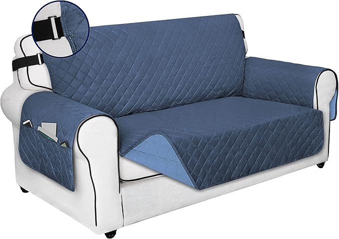 PureFit Reversible Sofa Cover Water Resistant Loveseat Couch Cover, Machine by PureFit